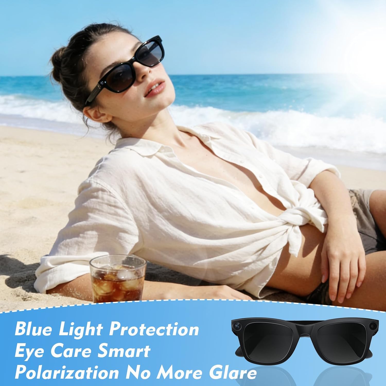 Al Smart Glasses with ChatGPT&800W Camera