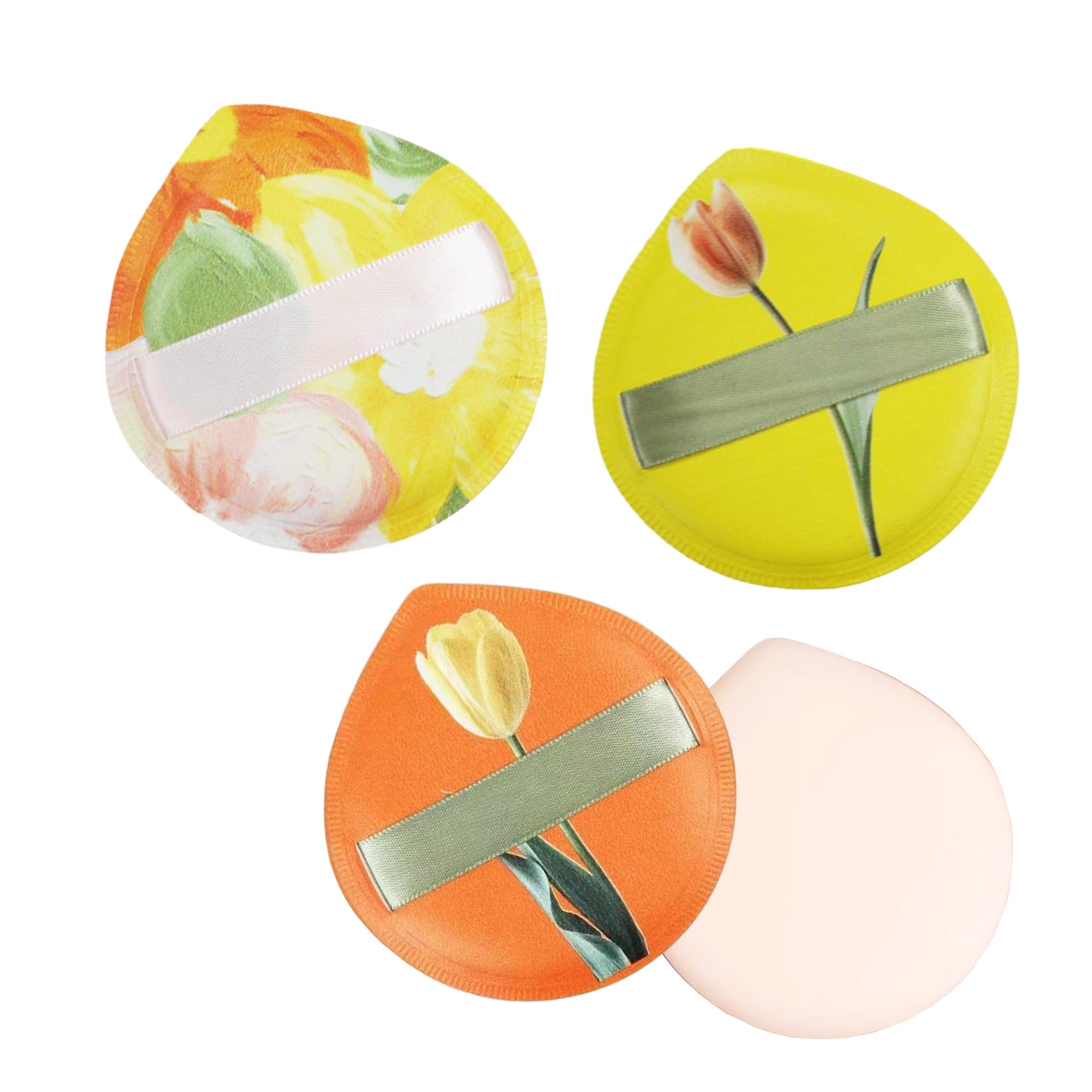 Oruiiju Esponja de maquillaje grande，Esponja Maquillaje，Para Polvos Sueltos y Cosméticos Líquidos(3 Piezas)