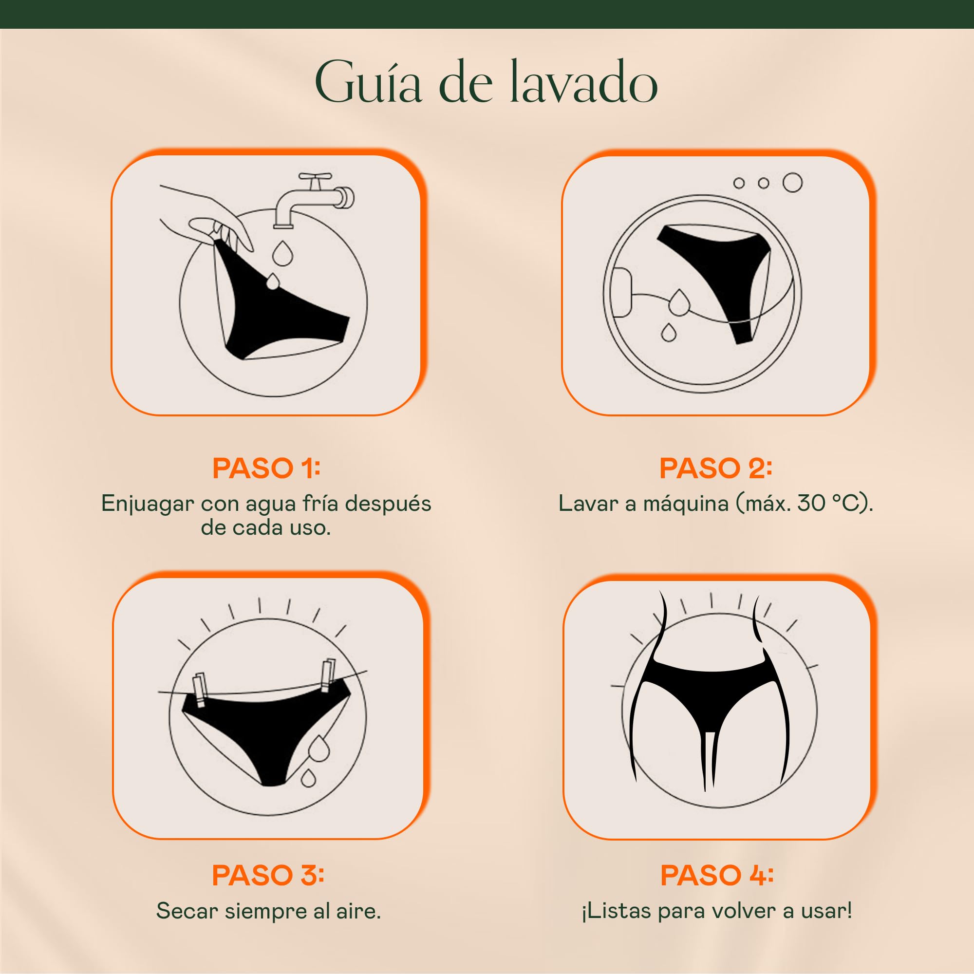 snuggs Period Underwear Classic - Braga de período para Sangrado abundante | Ropa Interior Menstrual Fina y Absorbente