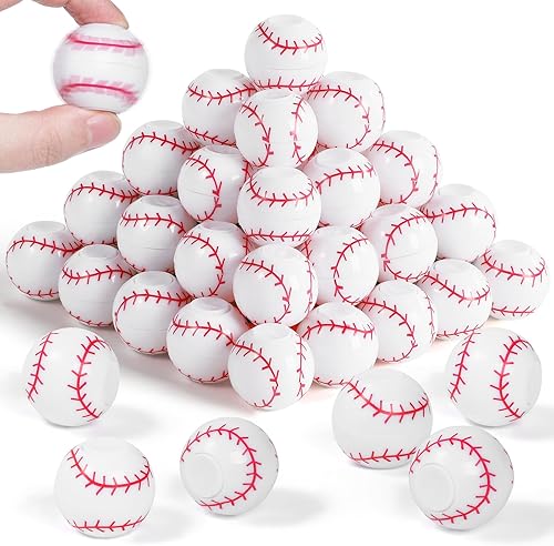 SCIONE Paquete de 36 juguetes giratorios de béisbol para niños, recuerdos de fiesta de béisbol, bolas antiestrés, juguetes para ansiedad a granel