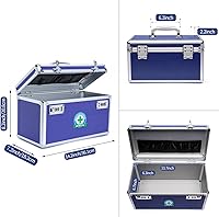 Vista 2 de Caja de medicamentos con cerradura con estuche de almacenamiento portátil, 14.2 x 7.2 x 8.2 pulgadas, organizador de bloqueo de medicamentos a