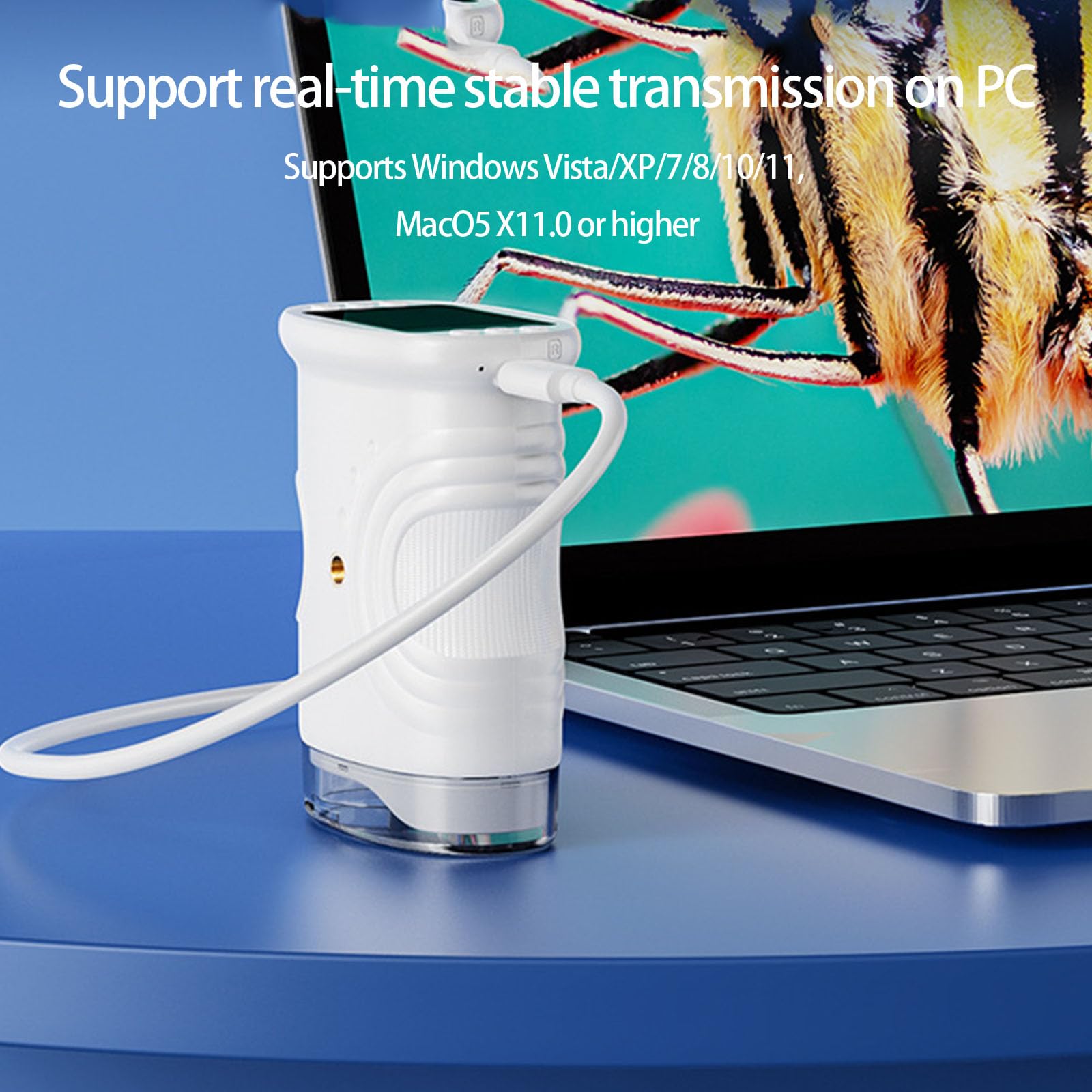Loupe numérique éducative pour, caméra à écran de 2 pouces, microscope portatif avec lumière LED intégrée, loupe numérique portative pour