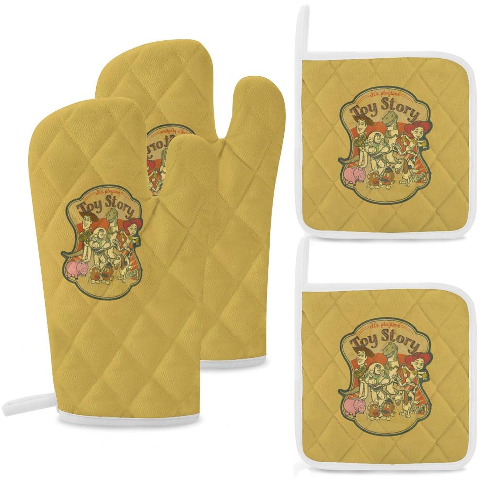 Amazon.co.jp: トイストーリー レトロ 鍋つかみ ミトン 4点
