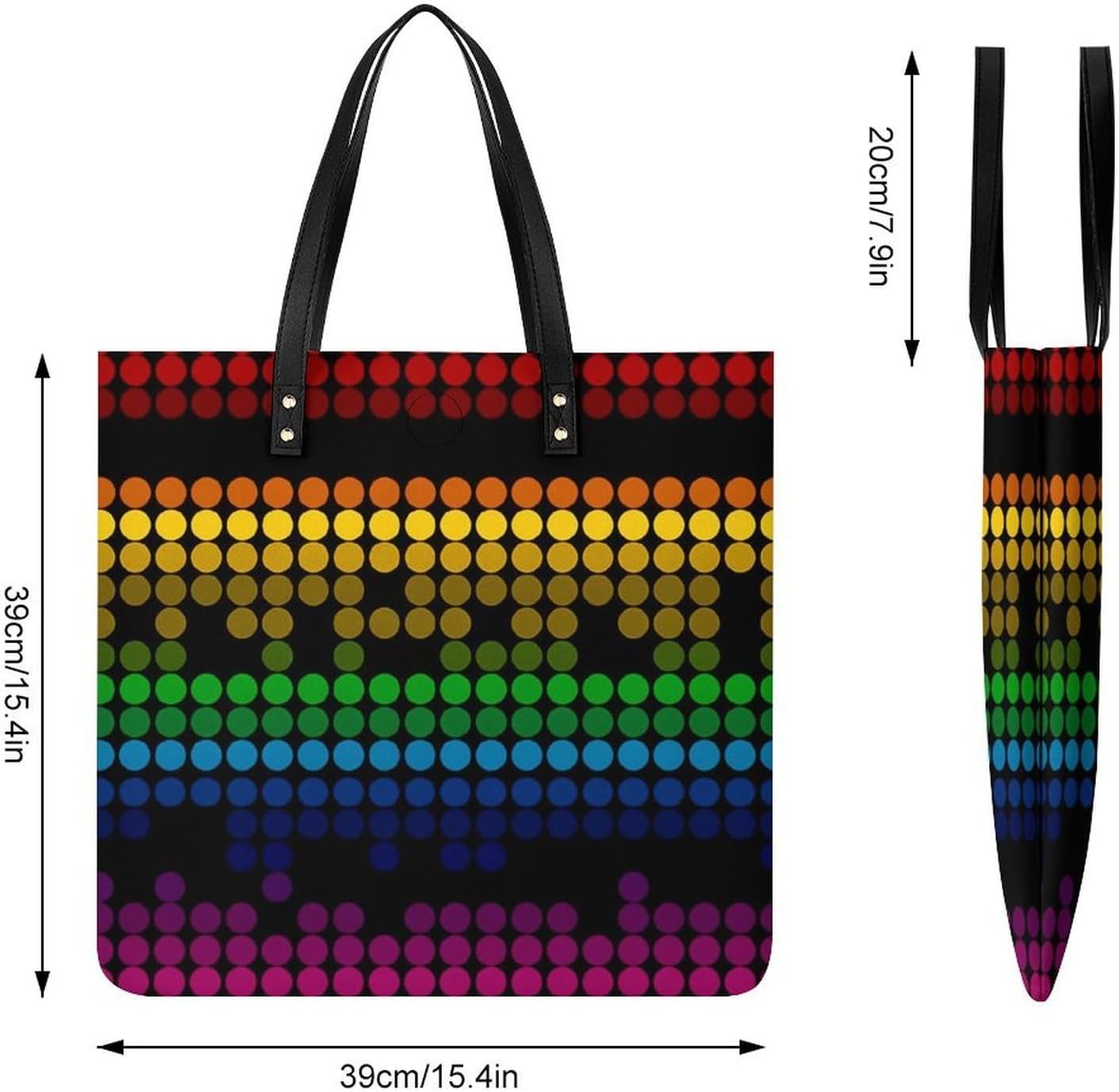 Womens PU Leather Tote Bag Purse Large Shoulder Handbags Travel Grocery Shopping Bags - Image 2