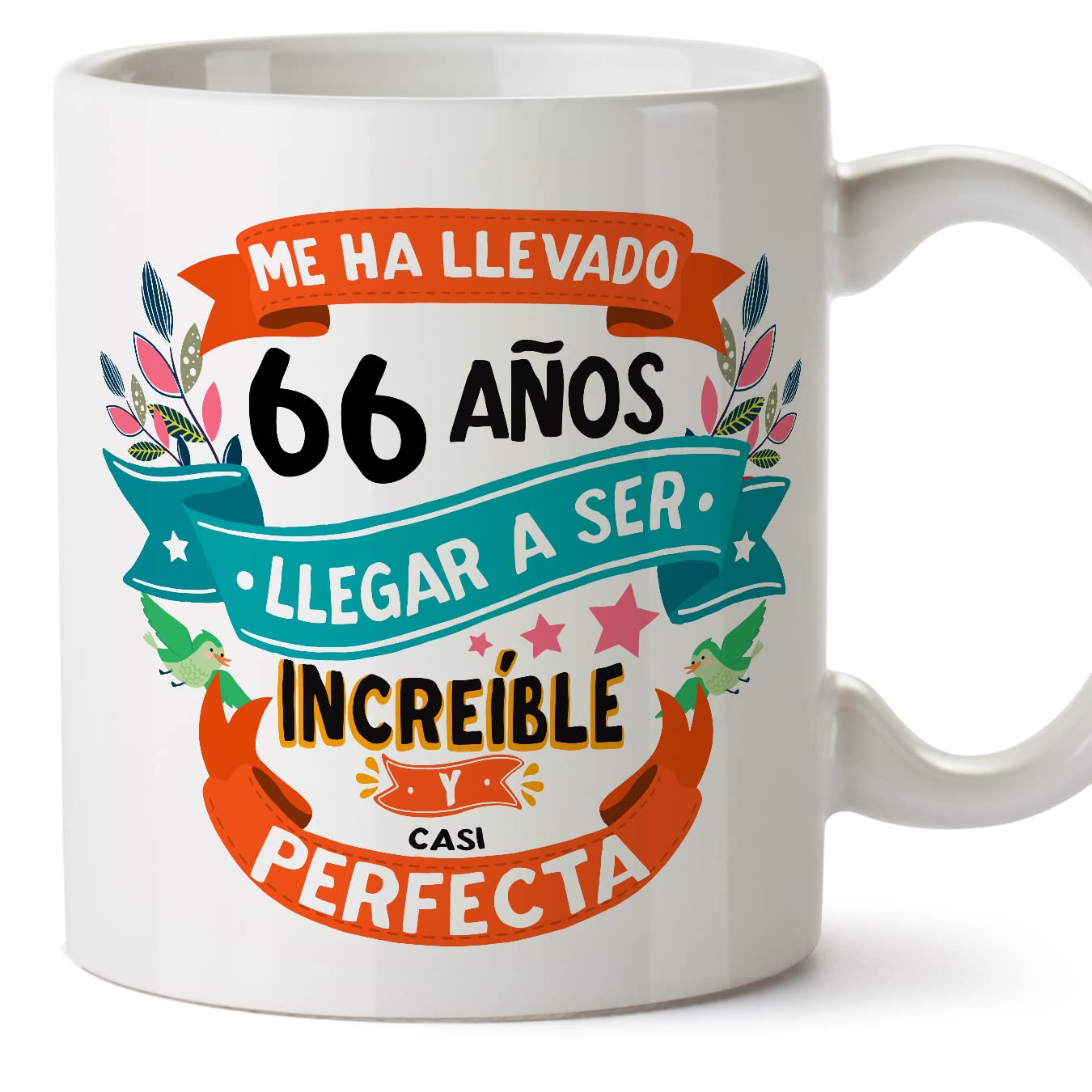MUGFFINS Taza 80 Cumpleaños - "Me ha llevado 80 años llegar a ser increíble y casi perfecto - Regalos Desayuno Feliz Cumpleaños — view 132