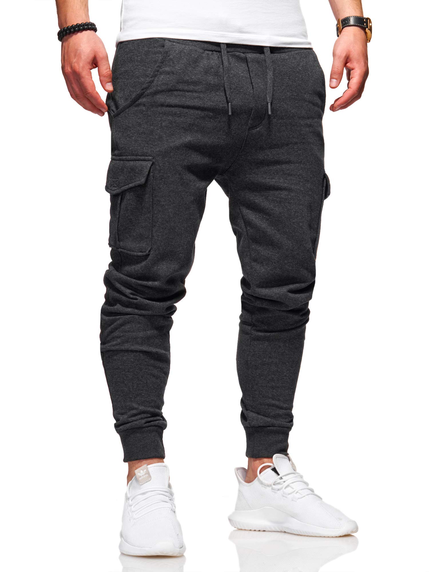 Peak Mountain Jogging homme CARGO Nero - Abbigliamento Pantaloni sportivi Uomo 39,90