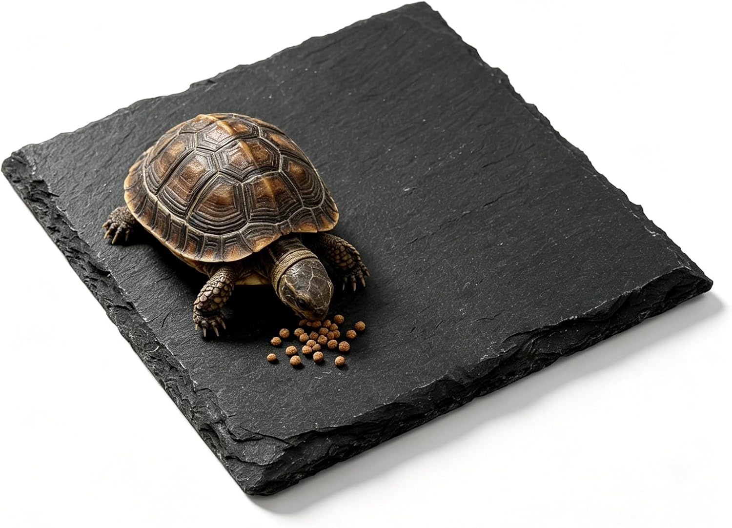 Reptile Basking Platform,3.9''x3.9'' Turtle Basking Platform Slate