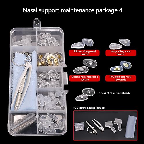 Miniatura 4 de Fiarfiar Juego de 25 paresjuego de almohadillas de silicona para la nariz para gafas, almohadillas suaves para la nariz, almohadillas