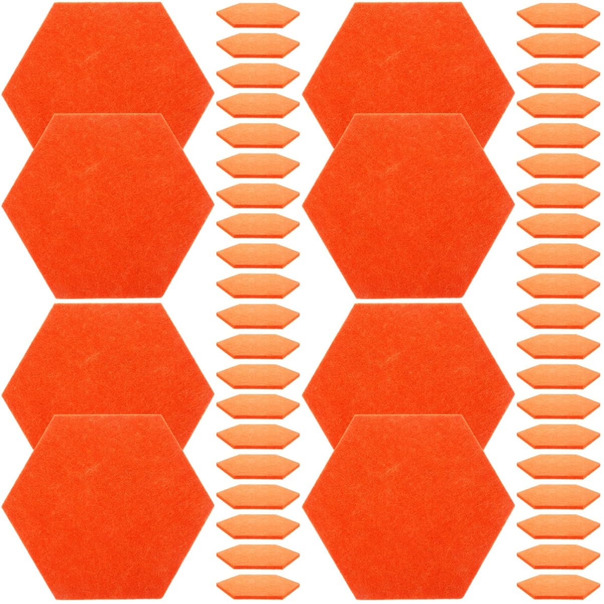 EXCEART 48piezas Paneles De Corcho Hexagonales De Tablero De Mensajes De Fieltro Aislantes Acústicos Para Decoración De Paredes Jardines De Infantes y Habitaciones