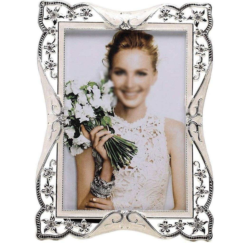 MOBYGKFY Photo Frame，Retro European Luxury Frame 7 Inch Wedding Family