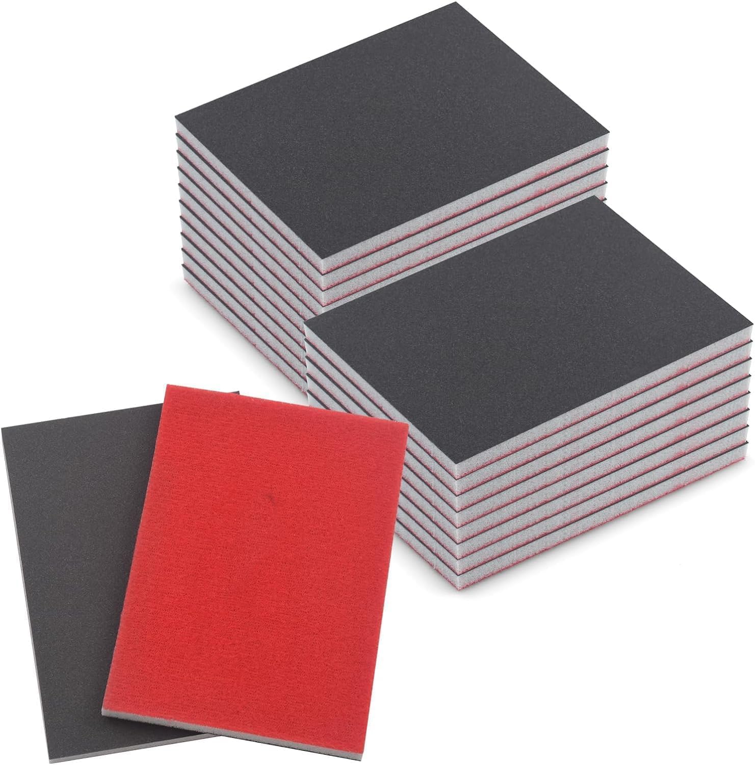 Creavvee 4pcs Abrasive Sanding Sponge Blocks With Wet And Dry Dual-Use, Washable And Reusable - View #2