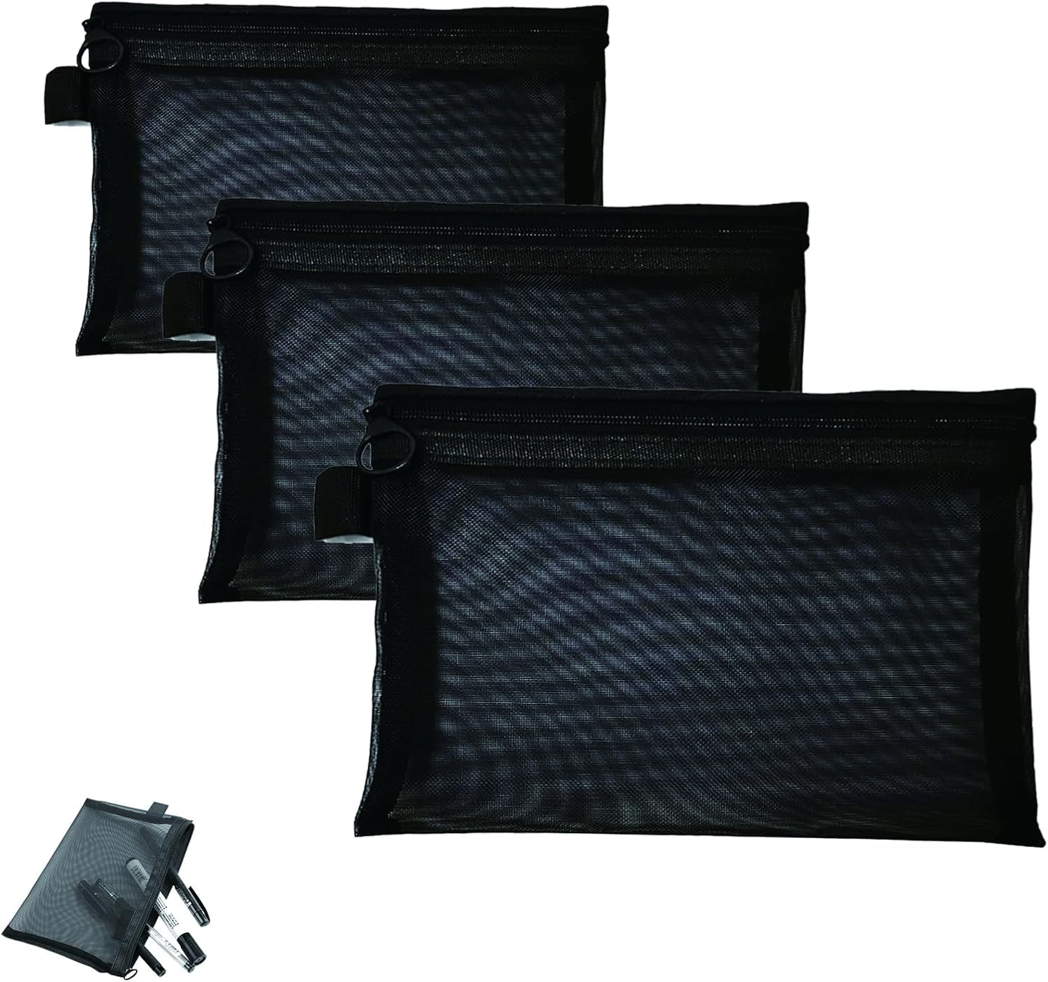 Small Makeup Bag for Handbag 3Pcs Mesh Makeup Bags for Handbag, Small