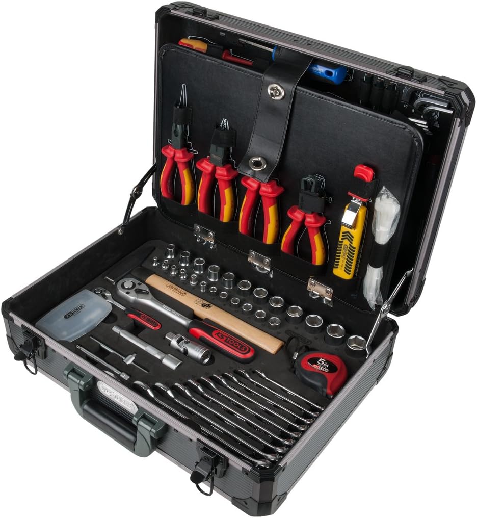 KS TOOLS 1/4" + 1/2“ Electrians Tool Set, 128 pcs