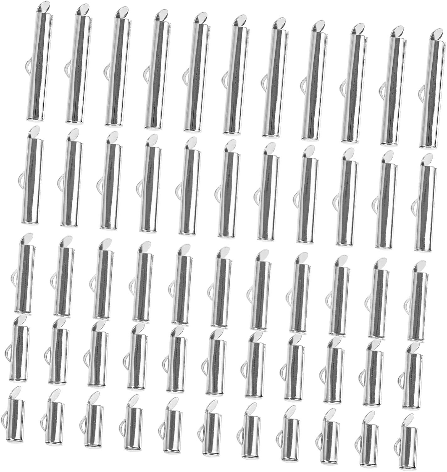 ARTIBETTER 4pcs Sliding Tube Clasp End Clasp for Jewelry Making and Versatile Bracelet and Necklace Accessory
