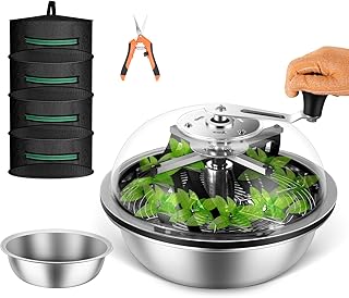 MELONFARM 13 Inch Bud Leaf Bowl Trimmer Twisted Spin Cut for Hydroponic Plant with Sharp Stainless Steel Blades,4-Layer Plant Rack Included and Results Collection Bowl