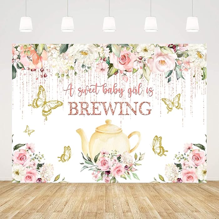 Buy Ticuenicoa A Baby is Brewing Baby Shower Backdrop for Photography