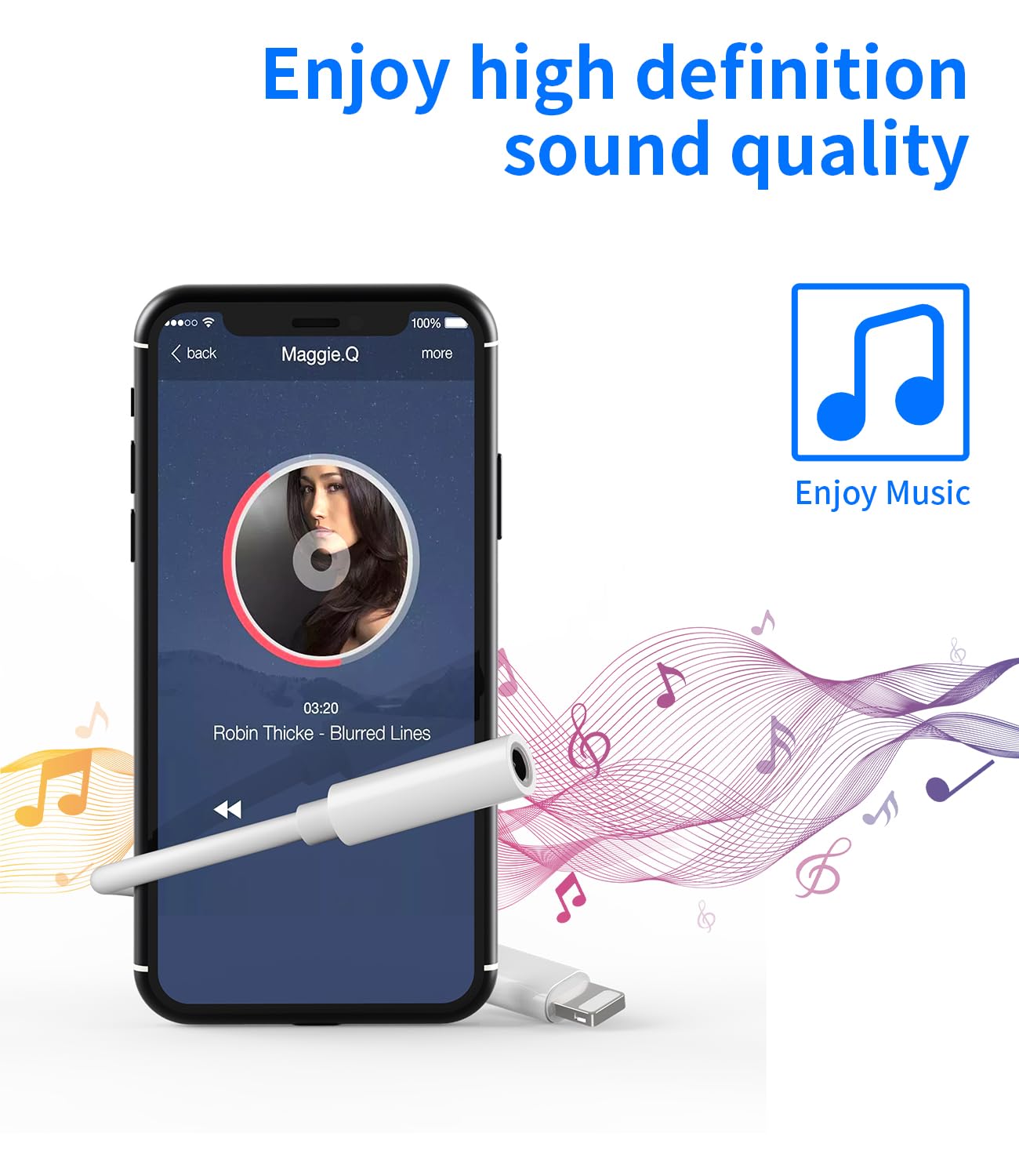 Adattatore Lightning a 3,5 mm per iPhone 14 13 Pro Max Jack Cuffie Audio Cavo Connettore Certificato per Apple MFI AUXiliare Splitter per iPad Cuffie Accessori