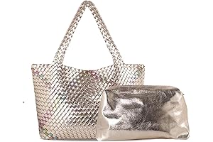 Queenoris Gold Woven Tote: A Touch of Elegance for Everyday Style
