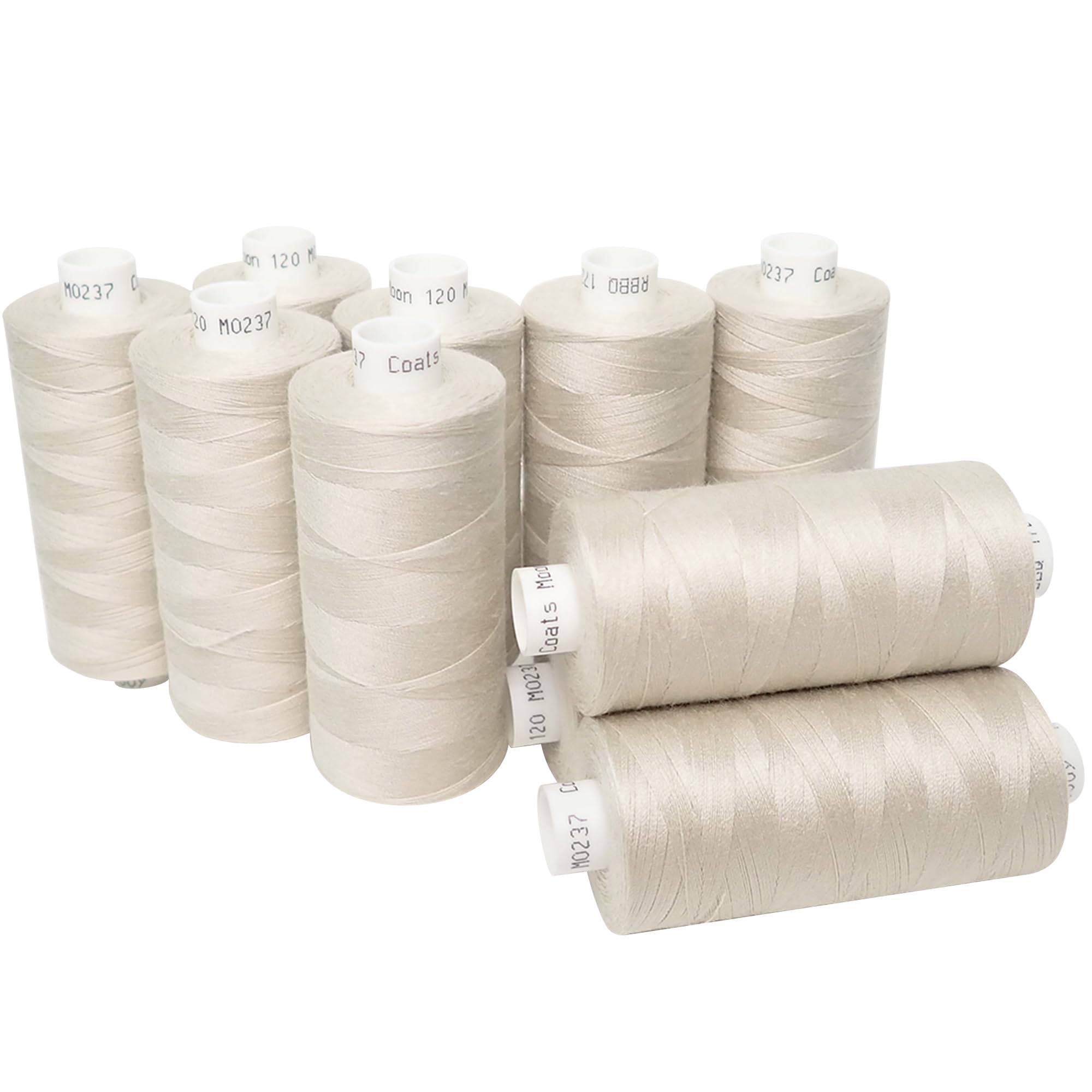 Moon Thread M023910 Cream Spun Polyester Sewing Thread - 1000M