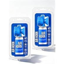 2 Pack 1.4oz 122dB Air Horn Mini, Heard 1/2 Mile