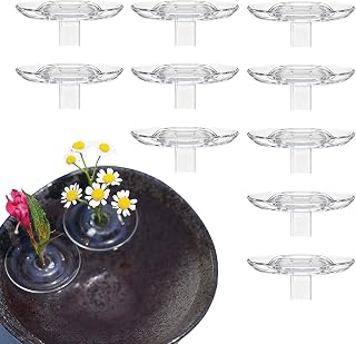 2025 Creative Floating Floral Arrangement Holder, 4/6/8/10/16pcs Floating Flower Holder, Wabi-Sabi Style Floating Flower Vase,Flower Frog for Living Room Decoration (10pcs, Small)
