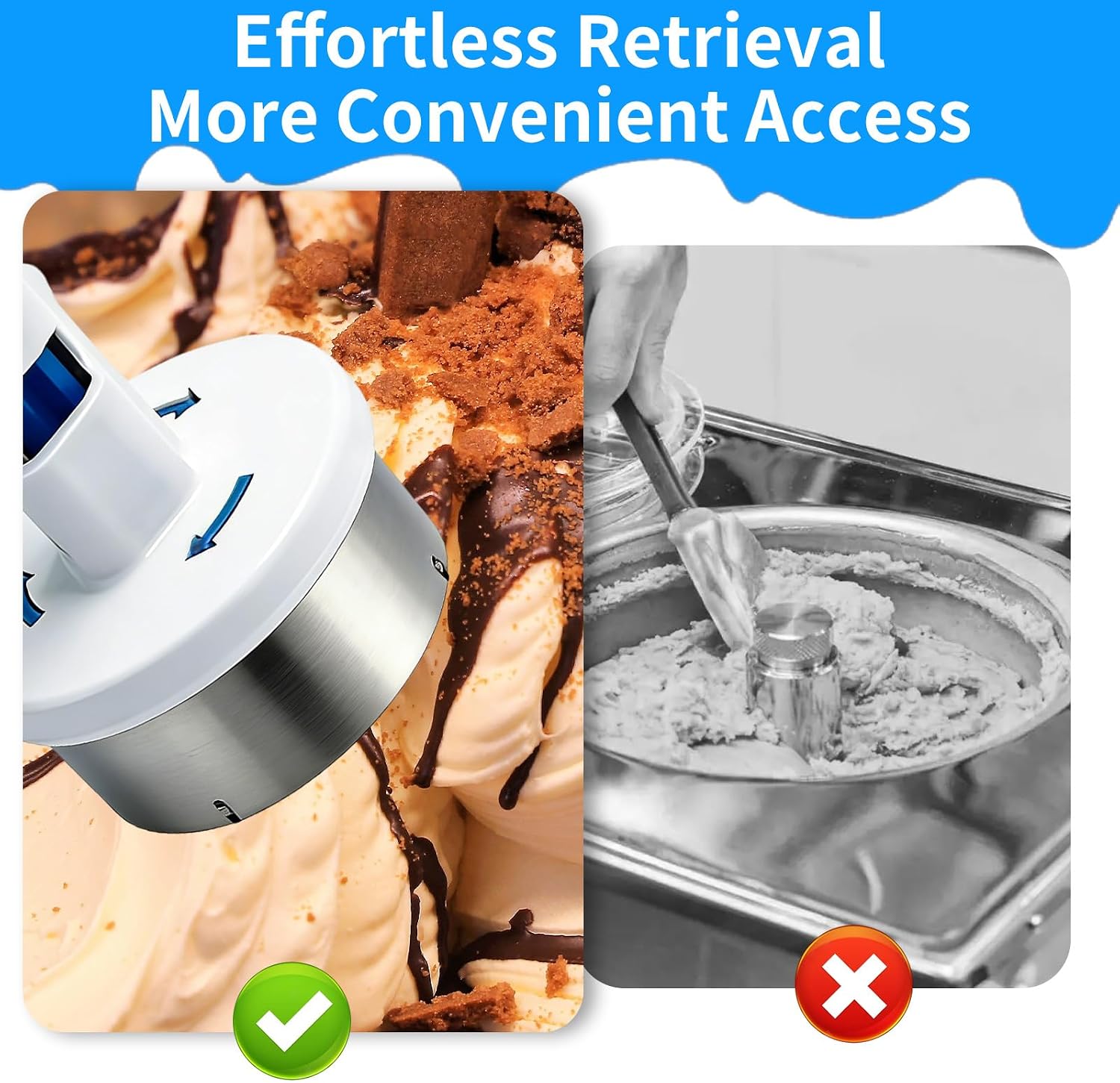 Ice Cream Sandwich Maker, Stainless Steel Ice Cream Scoop, Cookie Sandwich Ice Cream Maker Easy to Release and Clean Ideal for Kitchens、Dessert Shops