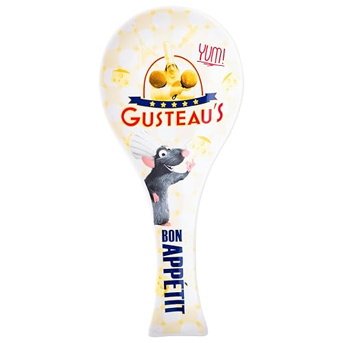 Silver Buffalo Pixar Ratatouille Ceramic Spoon Rest Featuring Gusteau’s and