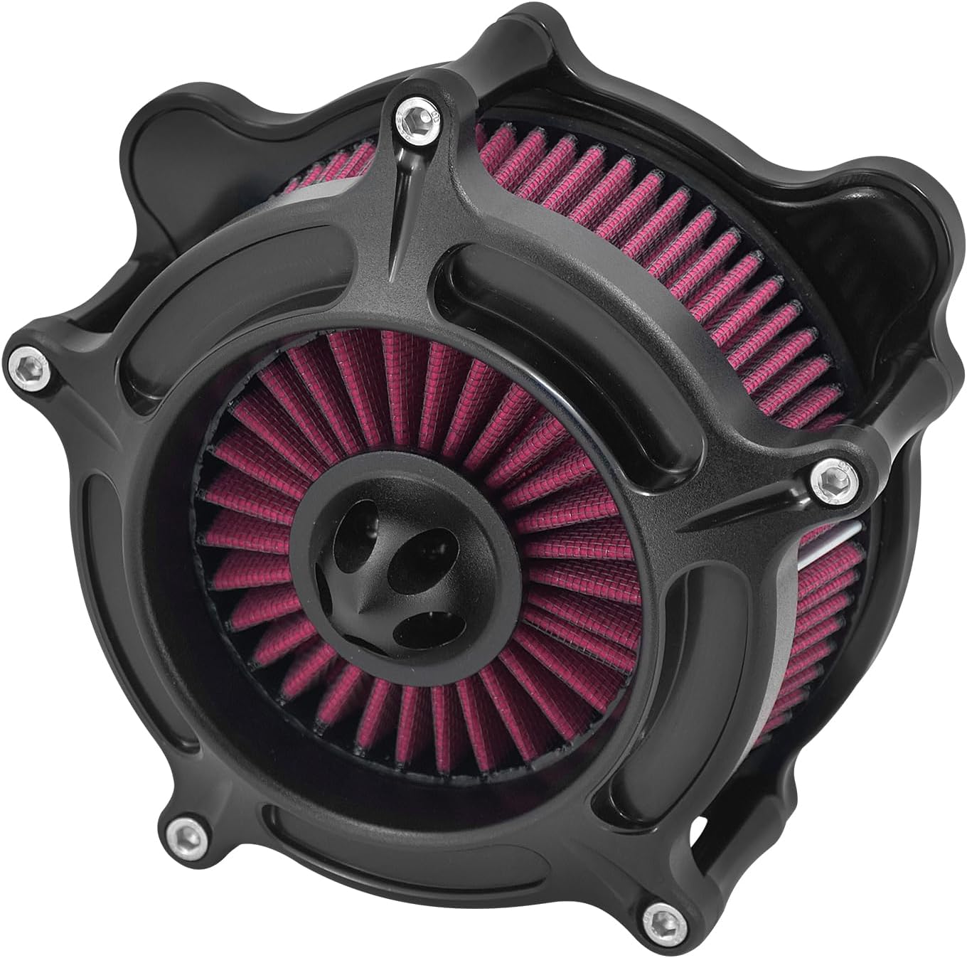 Air Filter Motorcycle Air Intake Air Cleaner Kit Fit for Harley Touring Street Glide 2008-2016 Softail 2016-2017 Dyna Red Filter Element