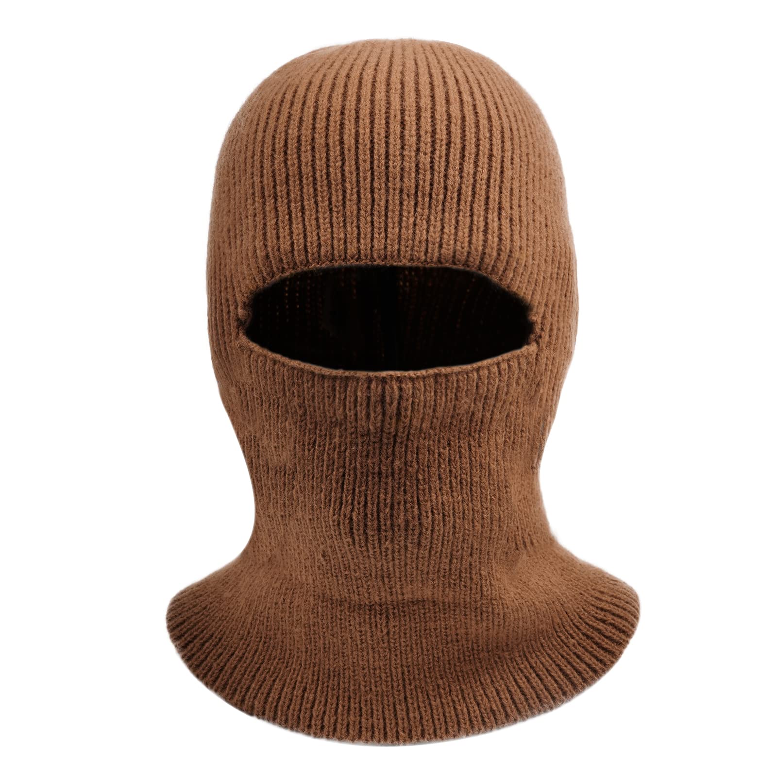 CLAPE Balaclava Ski Mask Warm Face Mask for Cold Weather Balaclava Knitted Cap Mens 2-in-1 Hat Snow Mask Neck Warmer Hood