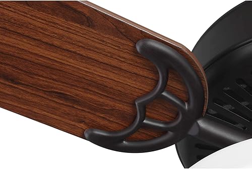 Miniatura 31 de AirPro Collection - Ventilador de techo de cinco aspas de 52 pulgadas con kit de luz blanca grabada