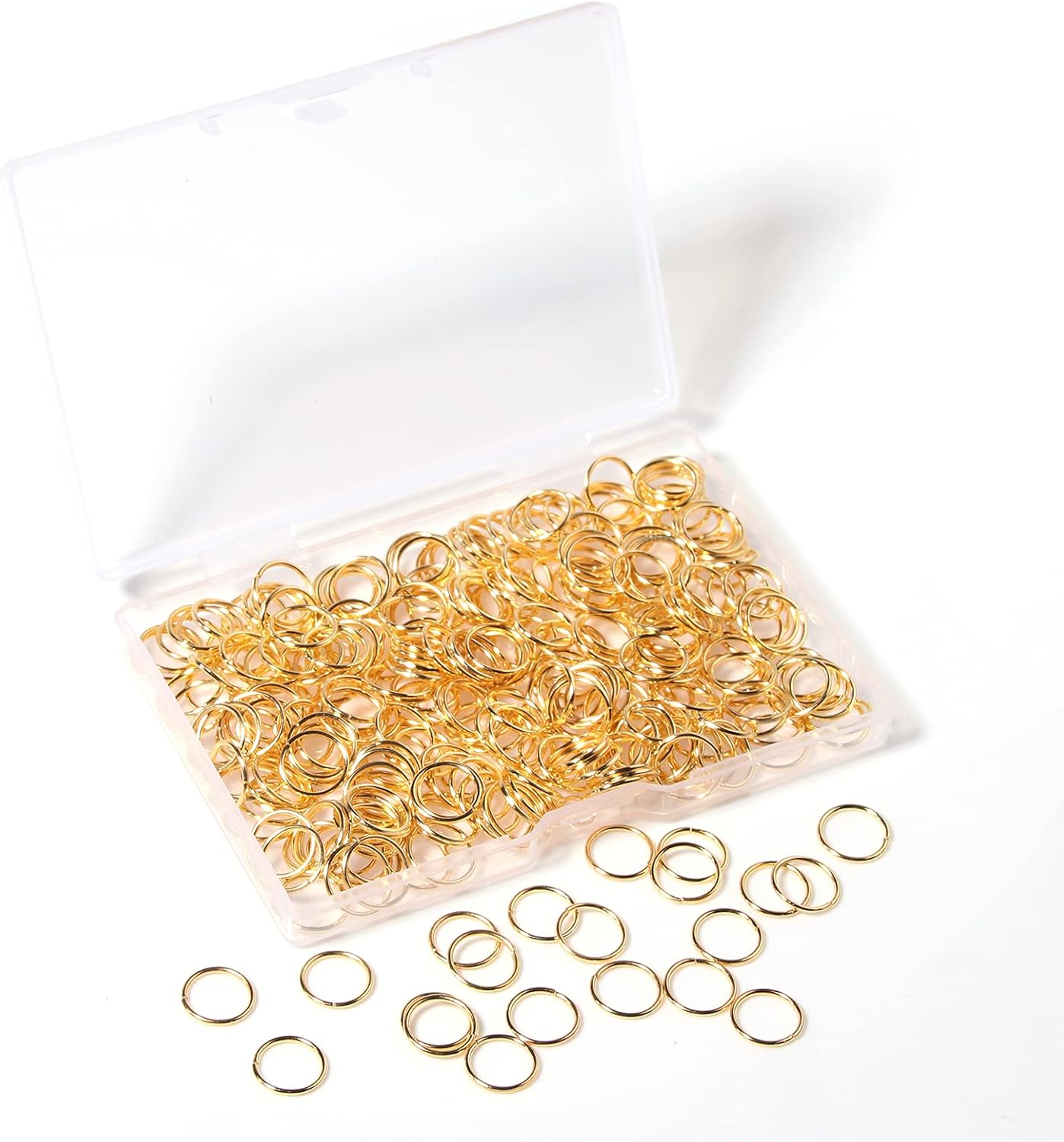300 Pcs 10mm Open Jump Rings Gold Plated Jump Rings for