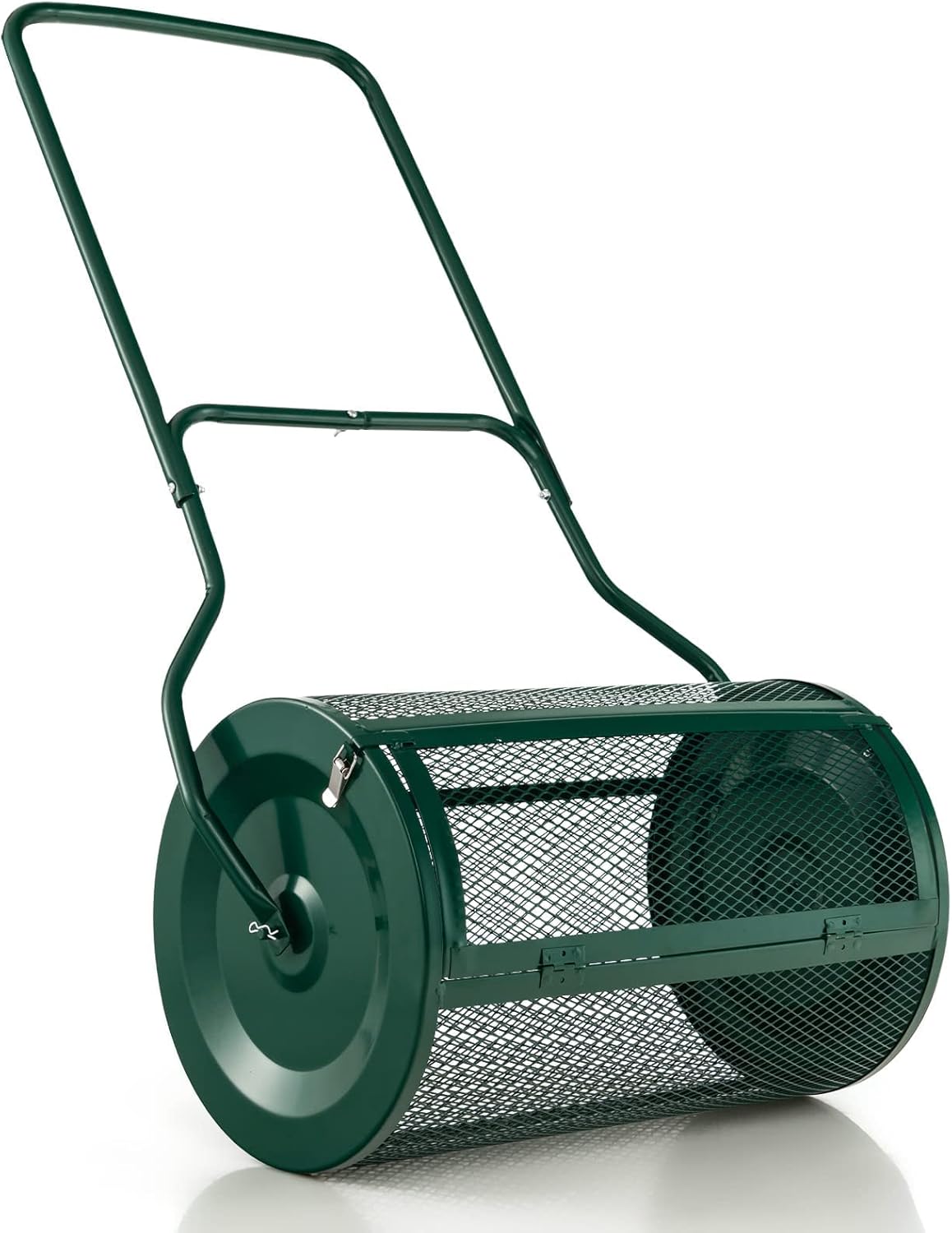 Seeds Spreader Peat Moss Spreader Upgraded U-Shaped HandleCompost Spreader Lawn & Garden Spreader for Lawns Fertilizer Compost Spreader for Garden Roller Spreaders