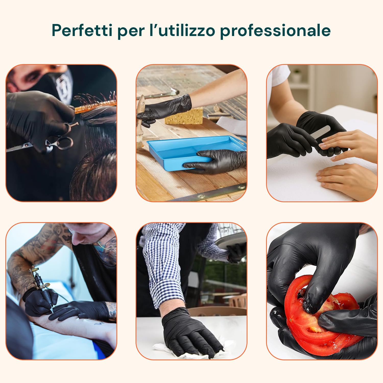 Avilia - Set 1000 Guanti Nitrile Neri Monouso Taglia L Senza Talco, Resistenti per Uso Professionale e Domestico, Presa Sicura, Facili da Indossare, Protezione Igienica per Estetica e Pulizie