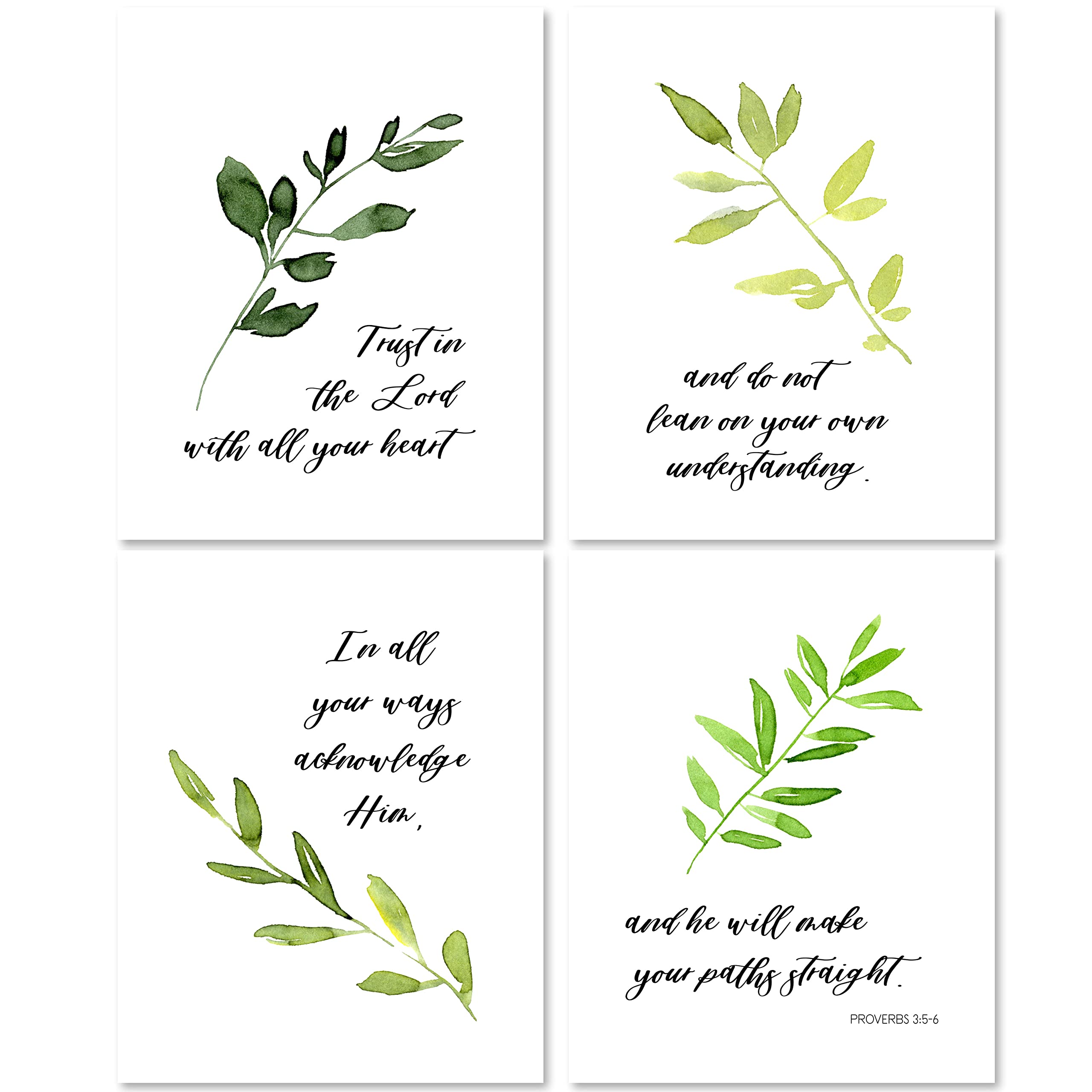 Amazon.com: Eden View Home Proverbs 3 5-6 Wall Art Set of 8x10 Unframed  Nature Watercolor Prints. Bible Verse Wall Decor. Inspirational Christian  Wall Posters. Scripture Art Prints.: Posters & Prints