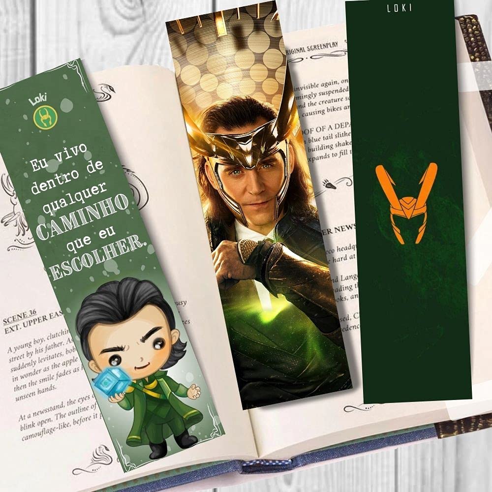 Marcadores de página Loki (Kit com 3 unidades)
