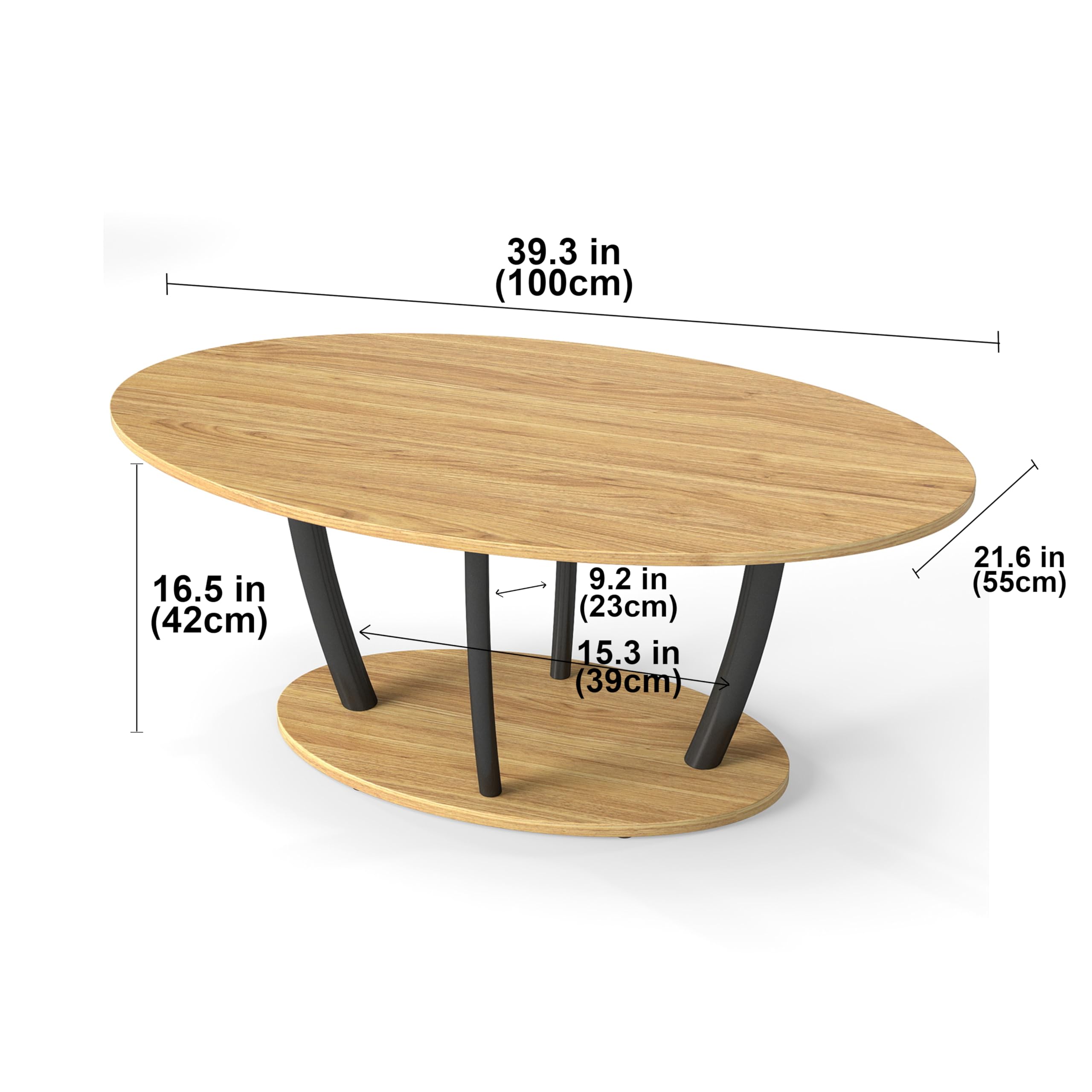 Eleonora houten salontafel King met opbergruimte