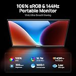 ARZOPA 16.1'' 144Hz Portable Gaming Monitor, 106% sRGB 1080P FHD Kickstand Portable Monitor with HDR, Ultra Slim, Eye Care, External Second Screen for Laptop, PC, PS5, Mac, Xbox, Switch - Z1FC