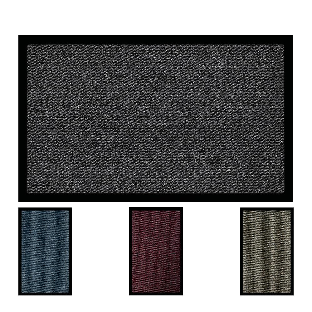 OLIVO.shop | Tappeto asciugapassi antiscivolo, zerbino ingresso esterno intero, tappeto assorbente ingresso (Grigio, 90x150 cm)