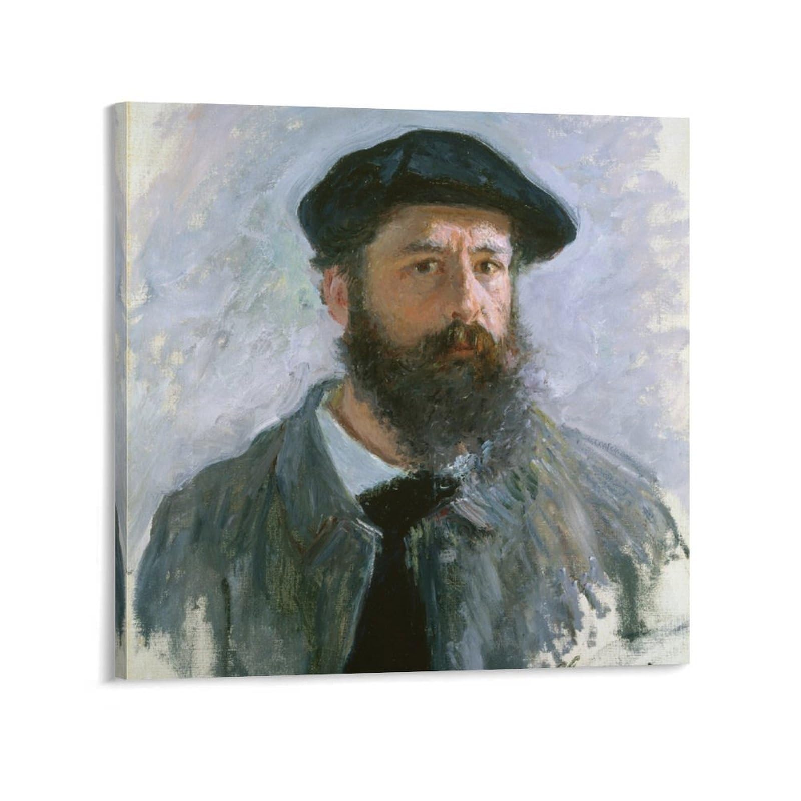 Amazon.co.jp: クロード・モネ作「ベレー帽をかぶった自画像、1886年