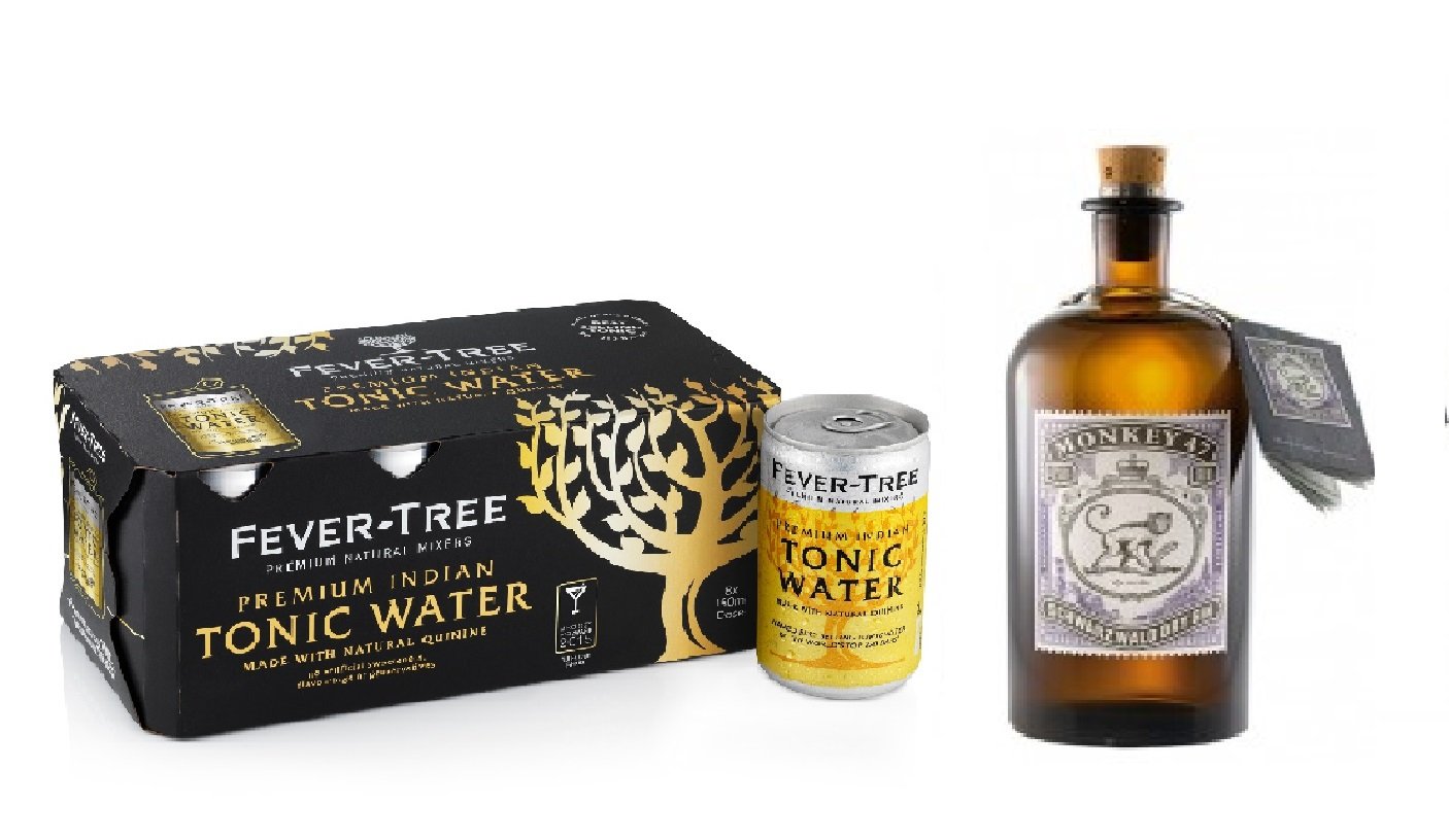 Monkey 47 Gin (1 x 0.5 l) und Fever-Tree Tonic Water ( 8 x 0.15 l) inc. EINWEG Pfand