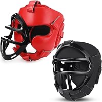 VioraWhite 2-Pack Boxing Headgear for Kids Adults - Sparring Gear with Removable Full Face Shield for MMA Muay Thai Kickboxing