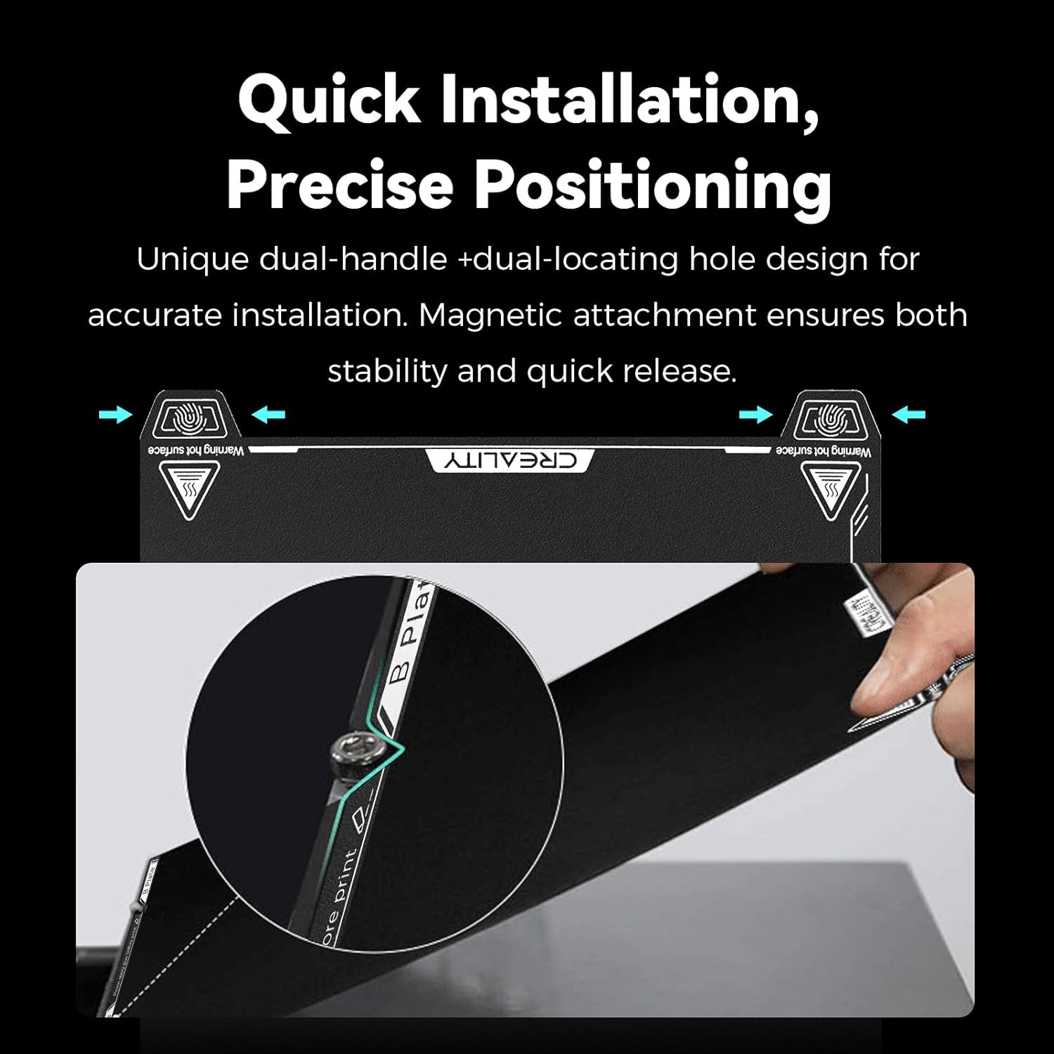 公式Creality K1 Max ビルドプレート 315x310mm エポキシ樹脂コーティング スプリングスチール 磁気 K1 M