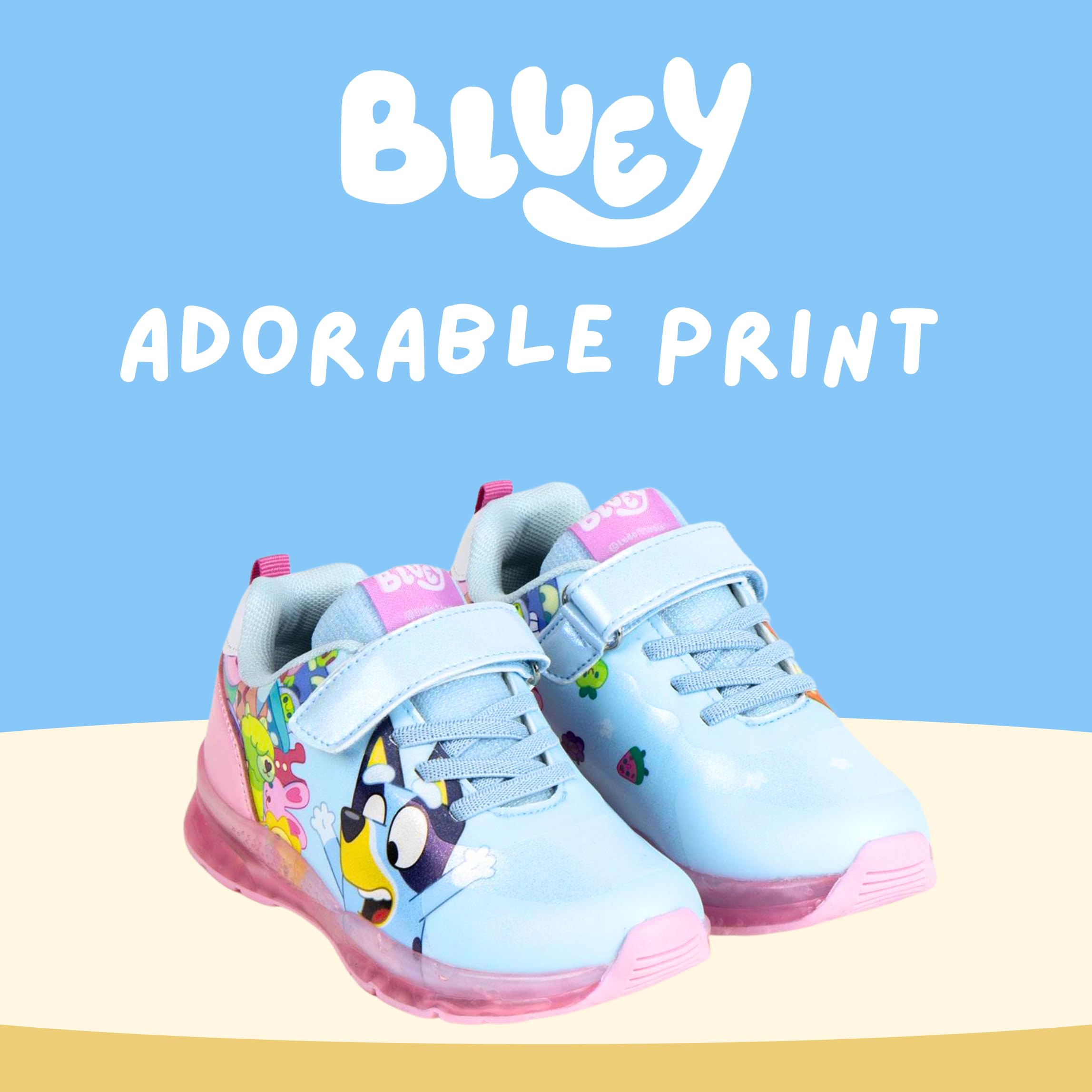 Bluey Zapatos Niñas, Calzado Infantil, Deportivas Diseño Brillante, Incluye Caja de Regalo, Tallas EU 23 a 28