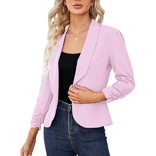 KOJOOIN 3/4 Sleeve Blazers for Women Business Casual Blazers for Work Lightweight Blazers Suit Jackets