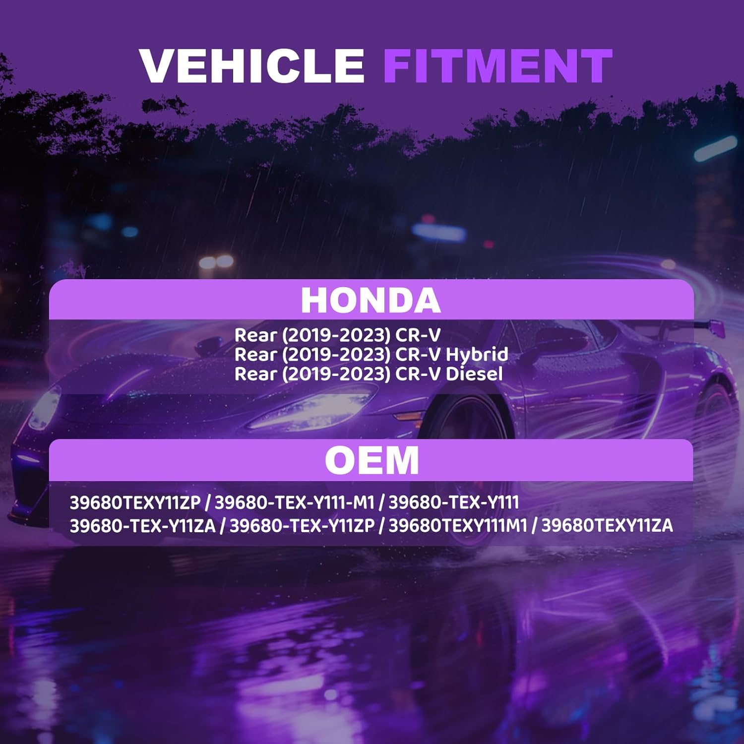 Rear Parking Sensor Backup Parking Assist Sensor Pdc Parking Sensor Bumper Suitable for Honda CR-V/CR-V Hybrid/CR-V Diesel 2019 2020 2021 2022 OEM:39680-TEX-Y111