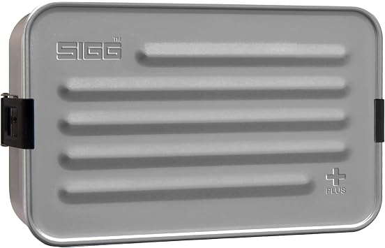 SIGG - Metal Lunch Box Plus - Food Container with Compartments - Swiss Design - Dishwasher Safe - Ultra Light - S/L