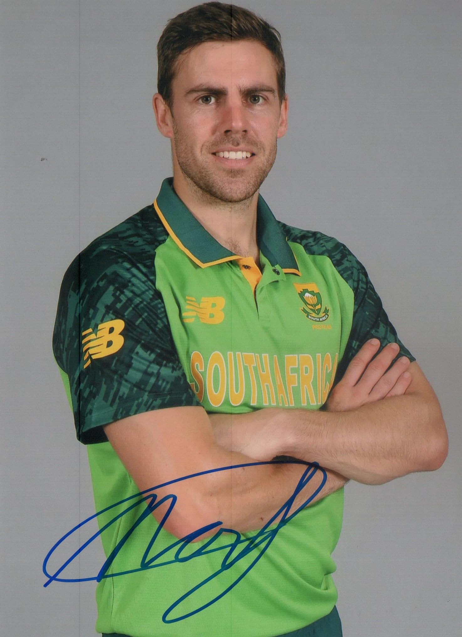 5x7 Inches Original Autographed Photo of South African Cricketer Anrich Nortje-image-49