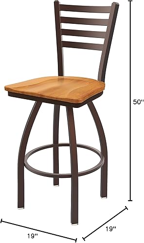 Miniatura 52 de 410 Jackie Taburete de bar giratorio de 36 pulgadas con acabado bronce y asiento de vinilo negro Vinilo negro,Canter Burdeos,Tierra Canter,Canter