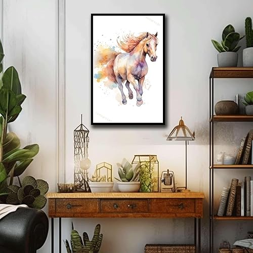 Miniatura 3 de YOTQUULKI Póster impreso en lienzo con impresión de acuarela de caballo, póster de acuarela de caballo, lienzo impreso, póster, decoración de pared,
