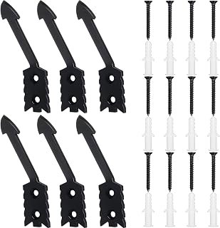 Pelopy 6 Pcs European Deer Skull Mount Hanger Euro Wall Elk Mount Hanger with Screws Expansion Tube for Deer Head and Other Smaller Animals Christmas Wall Display Holder for Hanging Indoor Outdoor